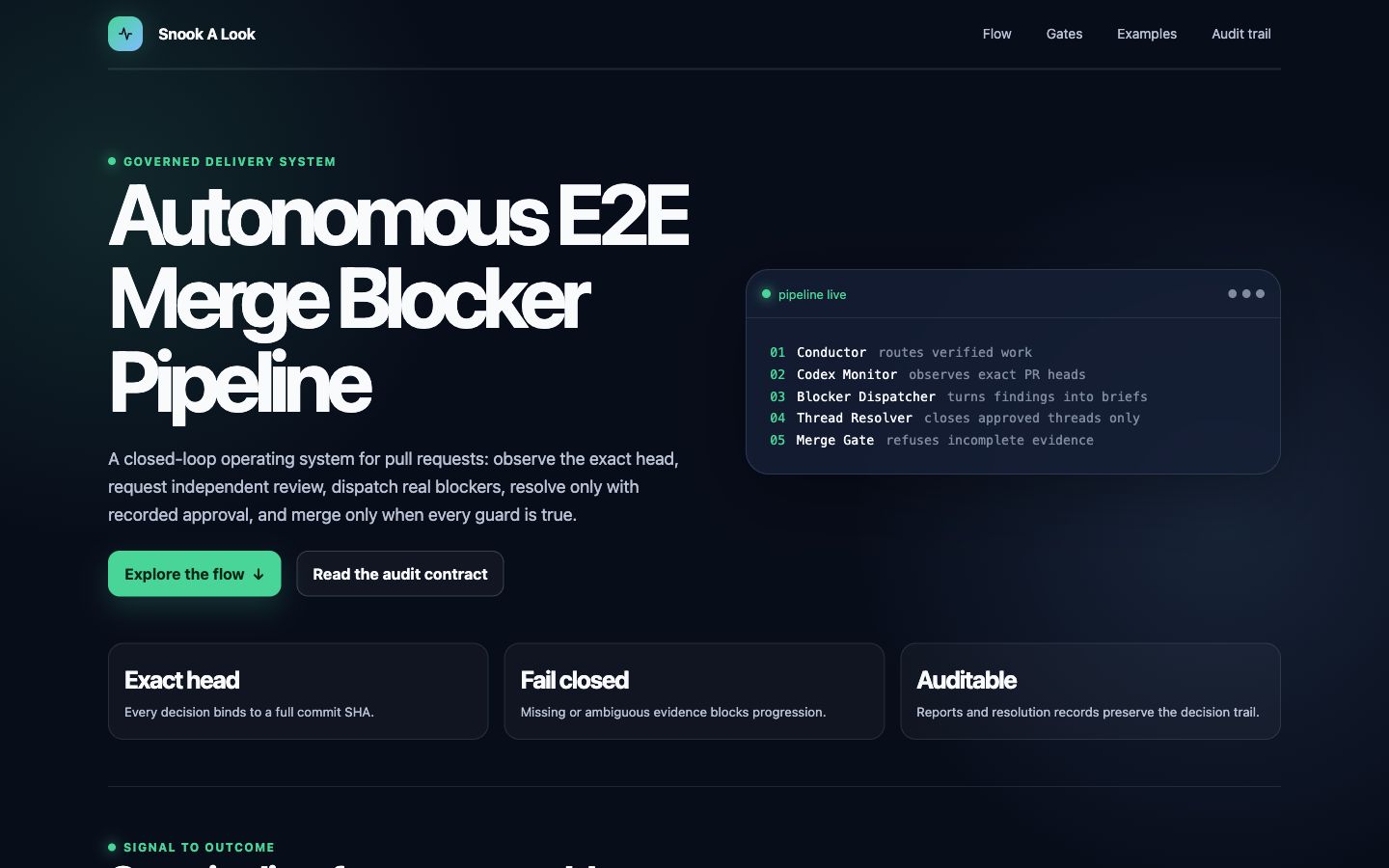 The autonomous end-to-end merge blocker pipeline